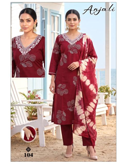 Desi kudi anjali 3pcs wholesale designer kurtis in ahmedabad